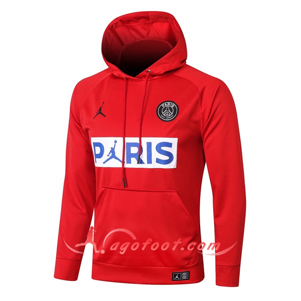 Nouveau Veste A Capuche Pairis PSG Jordan Rouge 20/21