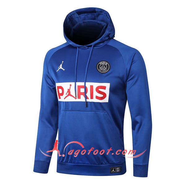 Nouveau Veste A Capuche Pairis PSG Jordan Bleu 20/21