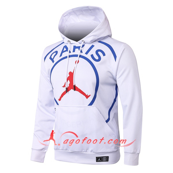 Nouveau Veste A Capuche Pairis PSG Jordan Blanc 20/21
