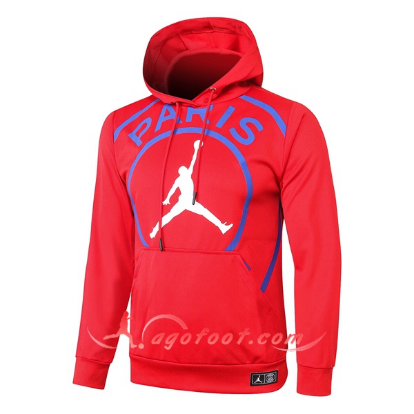 Nouveau Veste A Capuche Pairis PSG Jordan Rouge 20/21