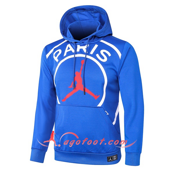 Nouveau Veste A Capuche Pairis PSG Jordan Bleu 20/21