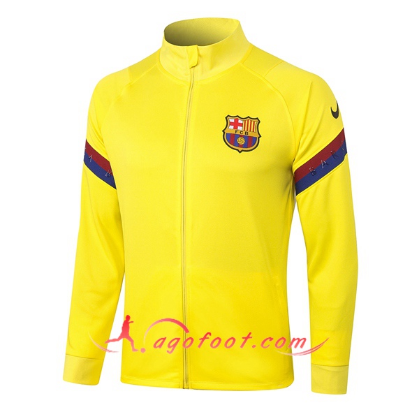 Nouveau Veste Foot FC Barcelone Jaune 20/21