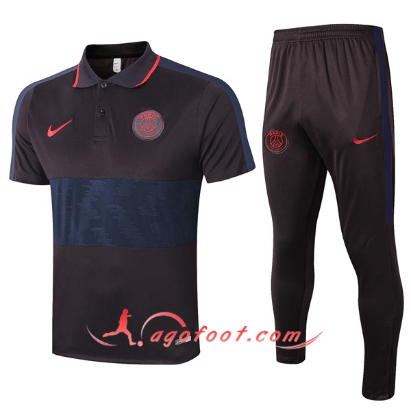 Ensemble Polo Paris PSG + Pantalon Noir 20/21