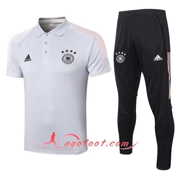 Ensemble Polo Allemagne + Pantalon Gris Clair 20/21