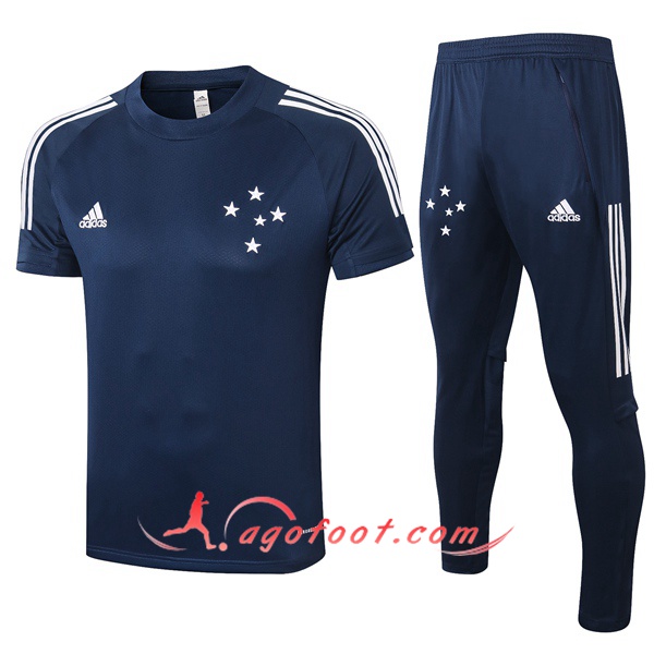 Training T-Shirts Cruzeiro EC + Pantalon Bleu Royal 20/21