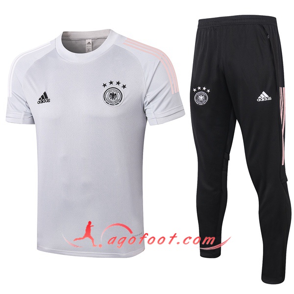 Training T-Shirts Allemagne + Pantalon Gris Clair 20/21