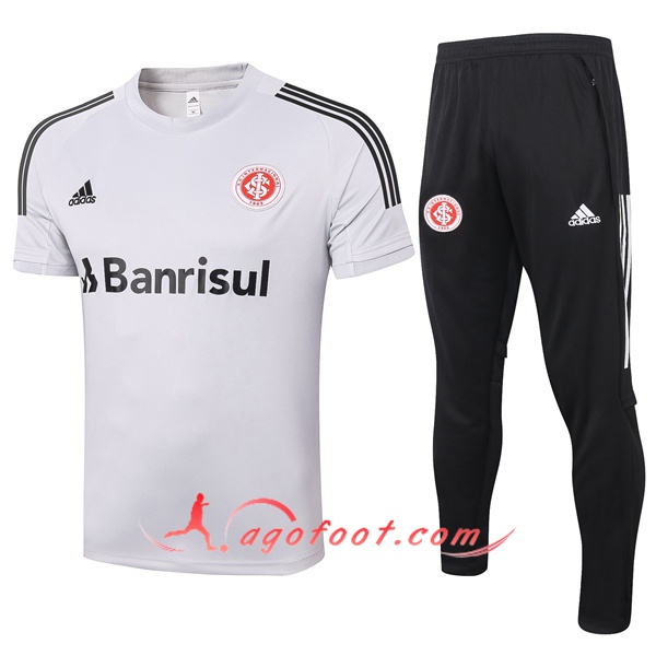 Training T-Shirts SC Internacional + Pantalon Gris Clair 20/21
