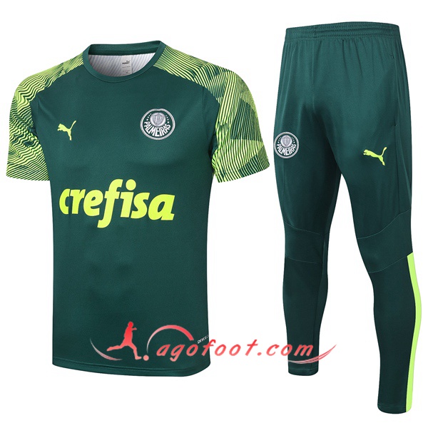 Training T-Shirts Palmeiras + Pantalon Vert 20/21