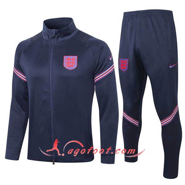 Ensemble Survetement Foot - Veste Angleterre Bleu Royal 20/21