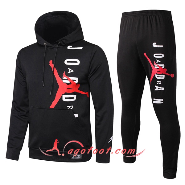 Veste A Capuche Survetement Foot Pairis PSG Jordan Noir 20/21