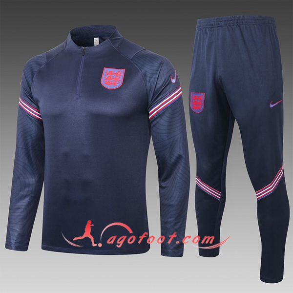 Nouveau Ensemble Survetement de Foot Angleterre Enfant Bleu Royal 20/21