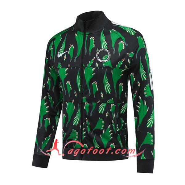 Nouveau Veste Foot Nigeria Noir Vert 20/21