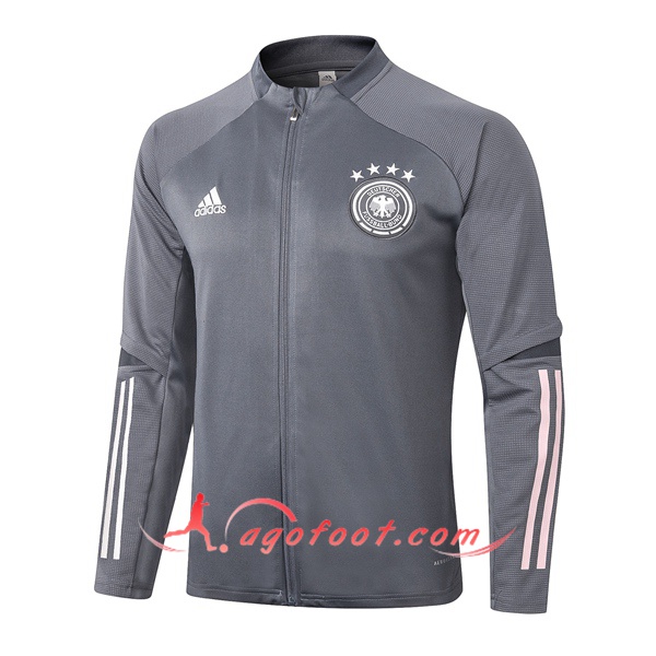Nouveau Veste Foot Allemagne Gris Fonce 20/21