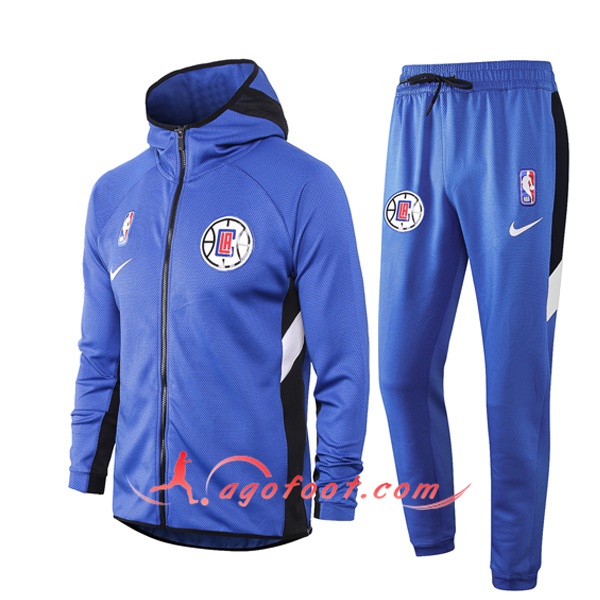 Veste A Capuche Survetement Los Angeles Clippers Bleu 20/21