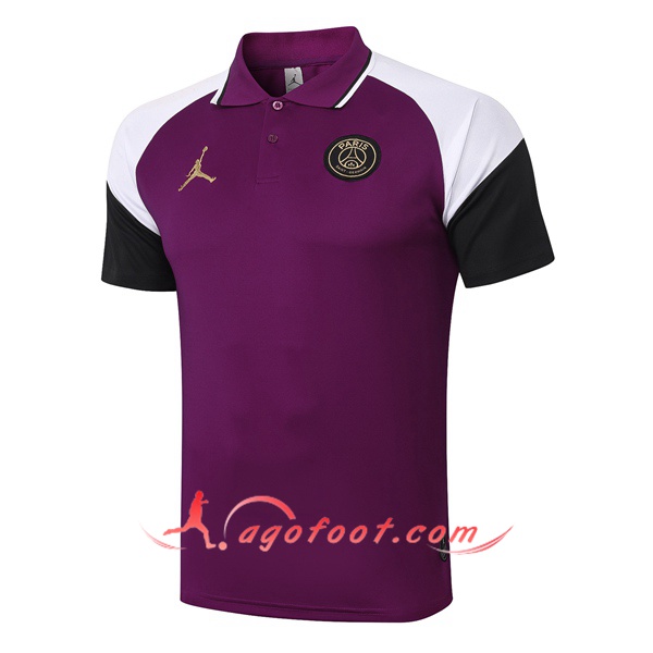 Polo Foot Paris PSG Jordan Pourpre 20/21