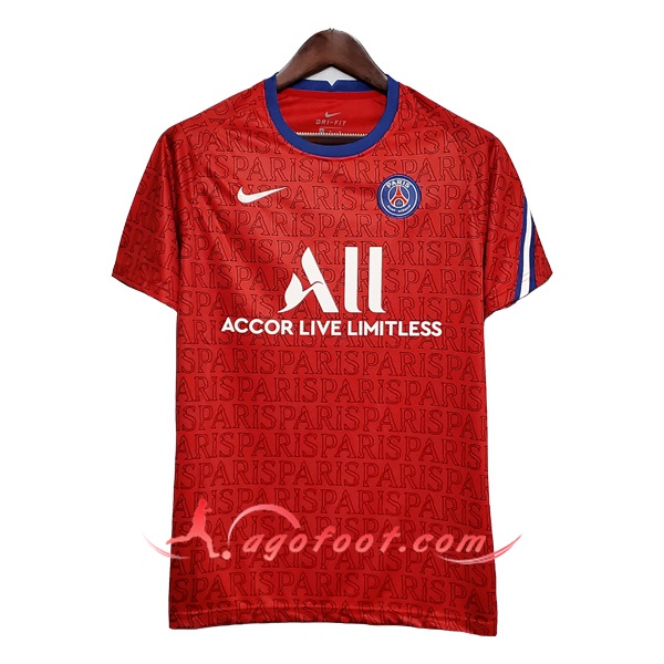 Training T-Shirts Paris PSG Rouge 20/21