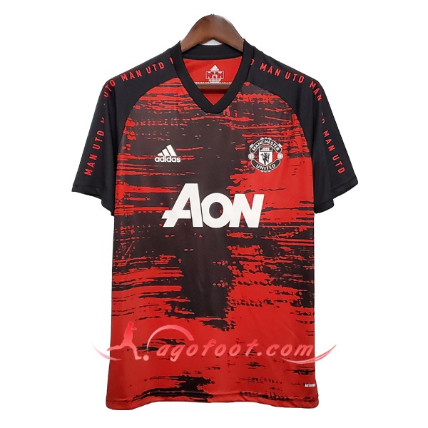 Training T-Shirts Manchester United Noir/Rouge 20/21