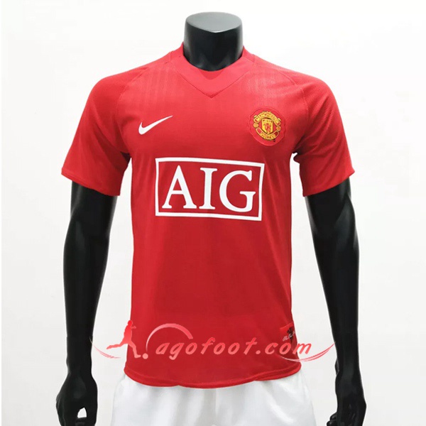 Maillot Retro Manchester United Domicile 2007/2009