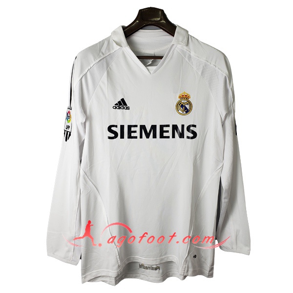 Maillot Retro Real Madrid Domicile Manche Longue 2005/2006