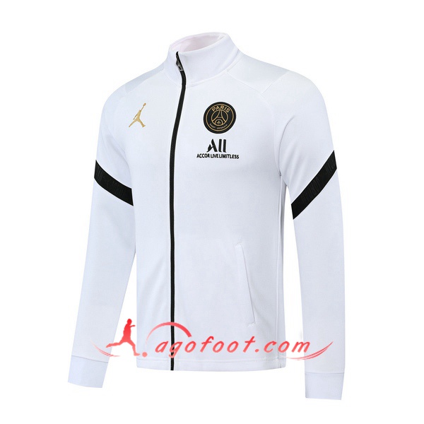 Nouveaux Veste Foot Pairis PSG Jordan Blanc 20/21