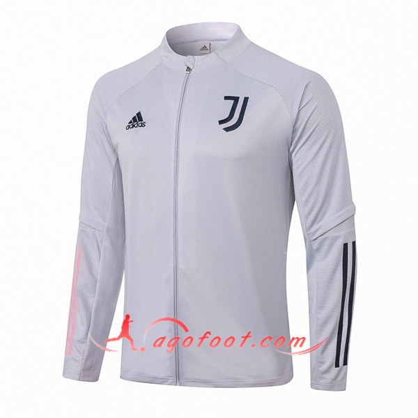 Nouveaux Veste Foot Juventus Gris Clair 20/21