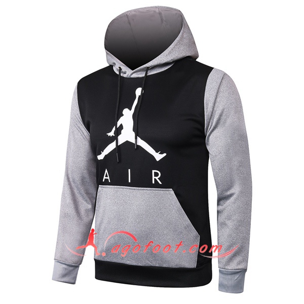 Nouveau Veste A Capuche Pairis PSG Jordan Noir Gris 20/21