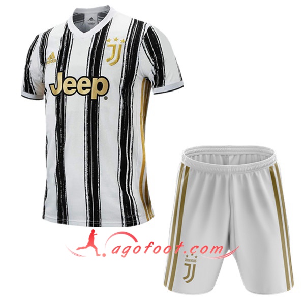 Ensemble Maillots Foot Juventus Enfant Domicile Personnalisé 20/21