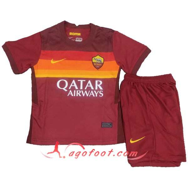 Ensemble Maillots Foot AS Roma Enfant Domicile Personnalisé 20/21