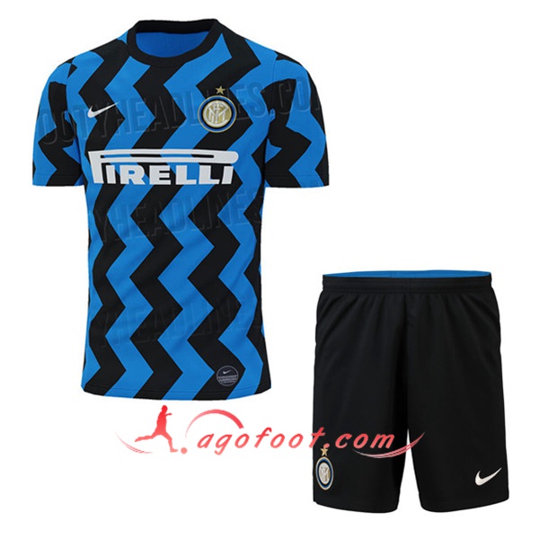 Ensemble Maillots Foot Inter Milan Enfant Domicile Personnalisé 20/21