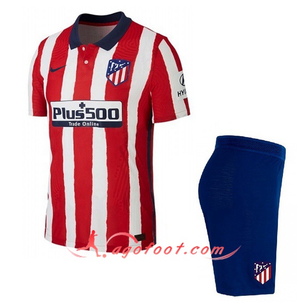 Ensemble Maillots Foot Atletico Madrid Enfant Domicile Personnalisé 20/21