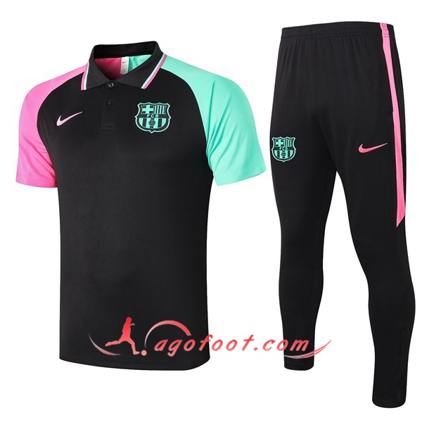 Ensemble Polo FC Barcelone + Pantalon Noir 20/21