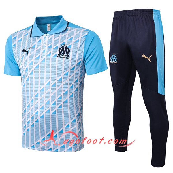 Ensemble Polo Marseille OM + Pantalon Bleu 20/21