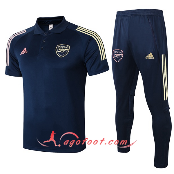 Ensemble Polo Arsenal + Pantalon Bleu Royal 20/21