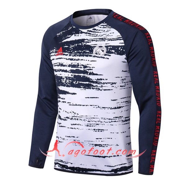 Nouveau Training Sweatshirt Real Madrid Bleu Royal Blanc 20/21