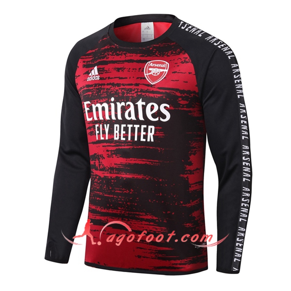 Nouveau Training Sweatshirt Arsenal Noir Rouge 20/21