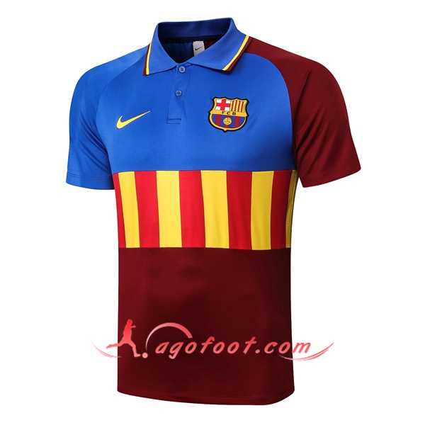 Polo Foot FC Barcelone Bleu Rouge 20/21