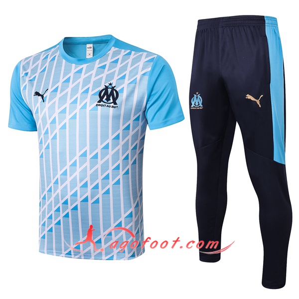 Training T-Shirts Marseille OM + Pantalon Bleu 20/21