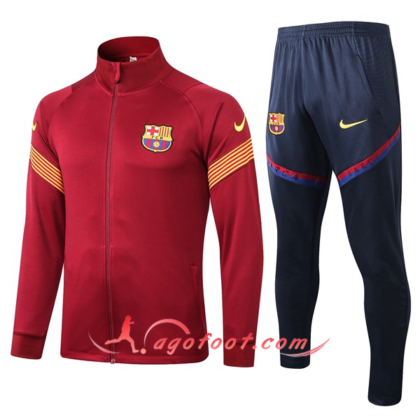 Ensemble Survetement de Foot - Veste FC Barcelone Rouge 20/21