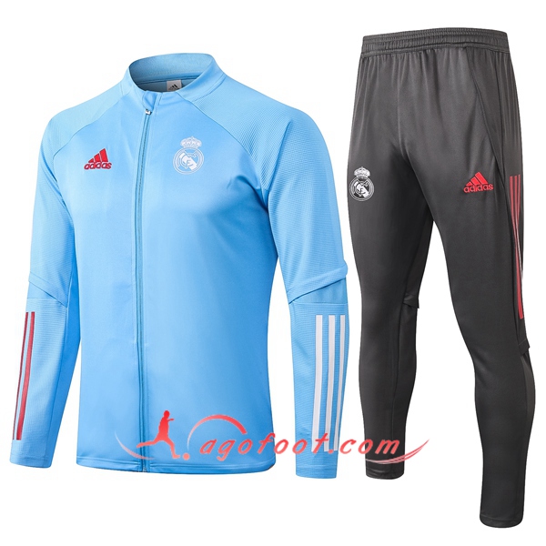 Ensemble Survetement de Foot - Veste Real Madrid Bleu 20/21