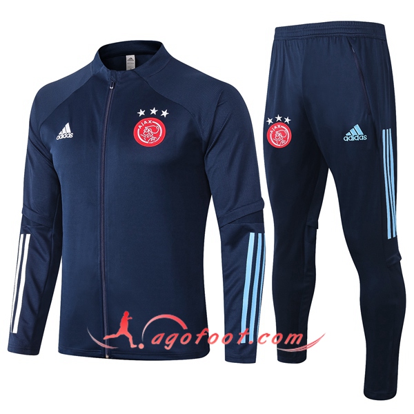 Ensemble Survetement de Foot - Veste AFC Ajax Bleu Royal 20/21