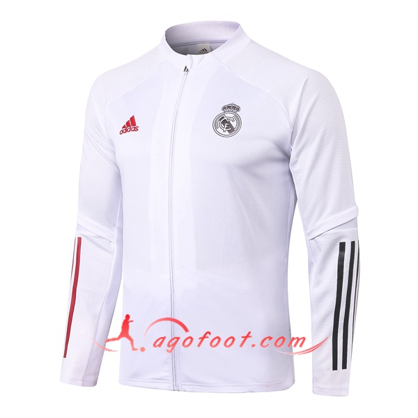 Nouveau Veste Foot Real Madrid Blanc 20/21