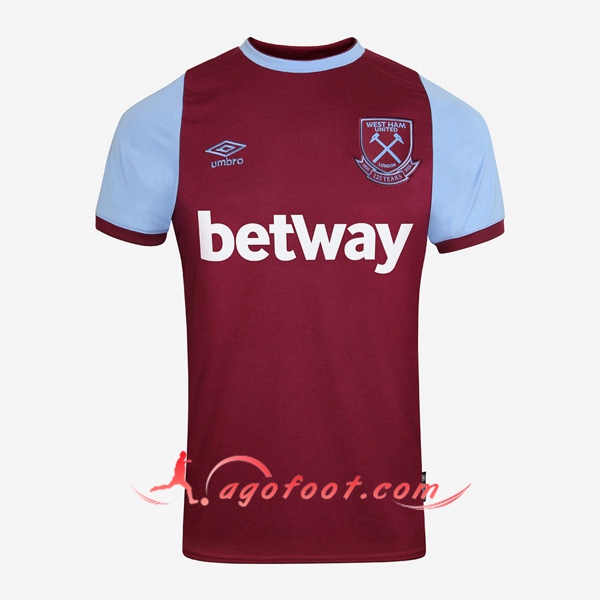 Maillot Foot West Ham Domicile Personnalisé Floqué 20/21
