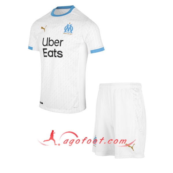 Ensemble Maillots Foot Marseille OM Enfant Domicile Personnalisé 20/21