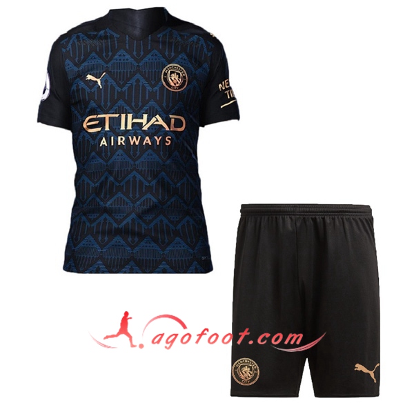 Ensemble Maillots Foot Manchester City Enfant Exterieur Personnalisé 20/21