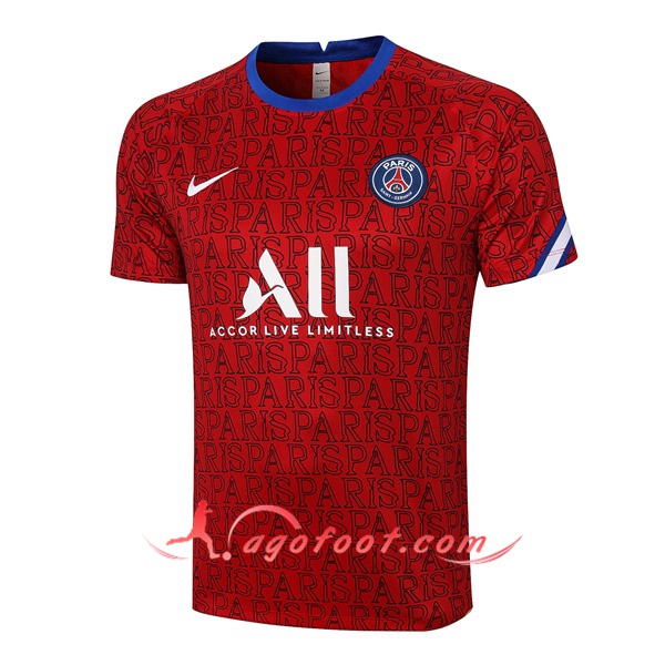Training T-Shirts Paris PSG Rouge 20/21