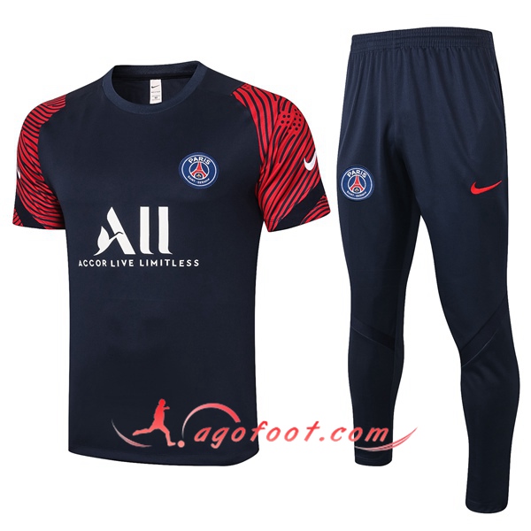 Training T-Shirts Paris PSG + Pantalon Bleu Royal 20/21