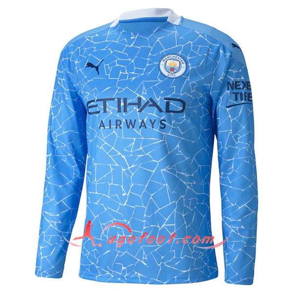 Maillot Foot Manchester City Domicile Manche longue Floqué 20/21