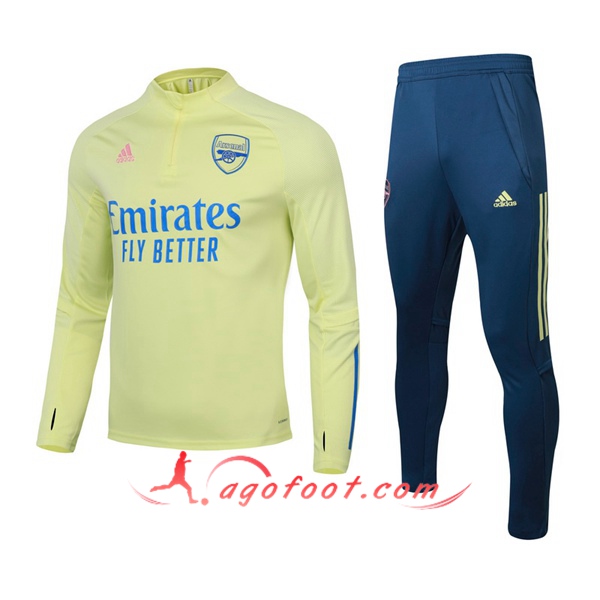 Ensemble Survetement de Foot Arsenal Jaune 20/21