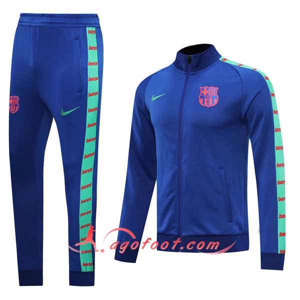 Ensemble Survetement de Foot - Veste FC Barcelone Bleu 20/21