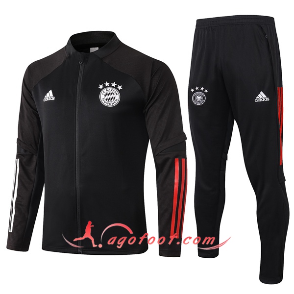 Ensemble Survetement de Foot - Veste Bayern Munich Noir 20/21